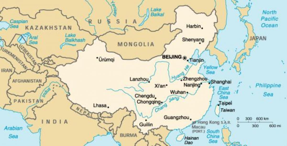 gamle kart over Kina