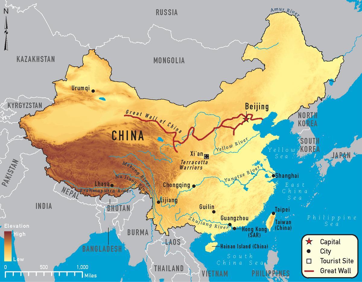 et kart over Kina