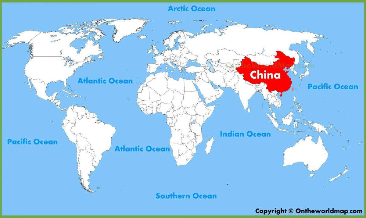 Kina på et verdenskart
