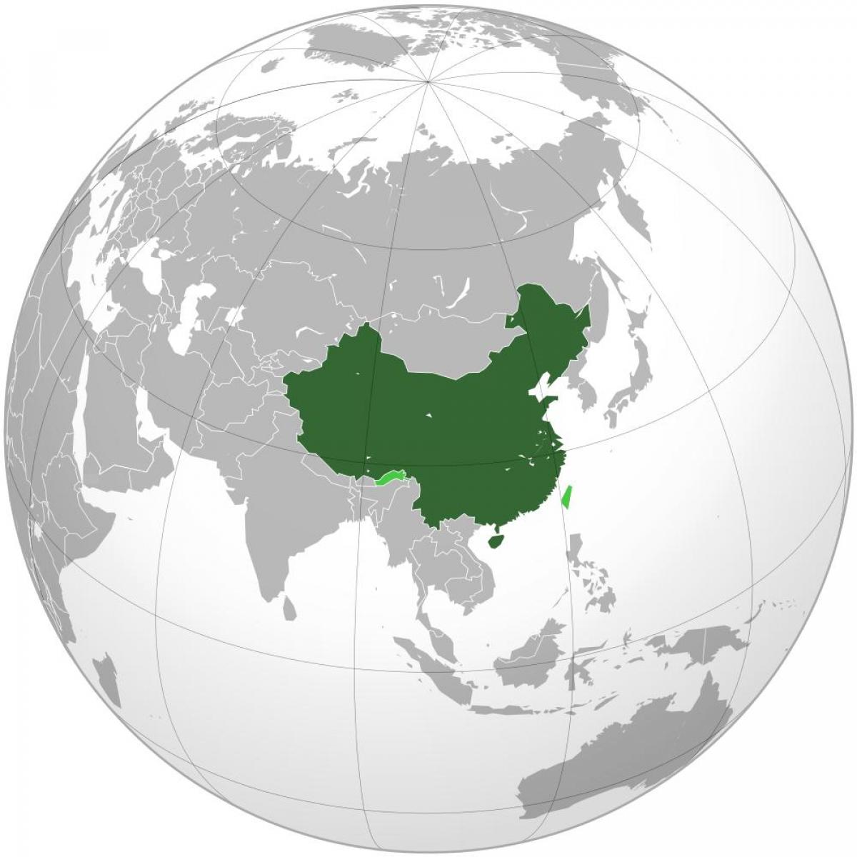 Kina kartet verden
