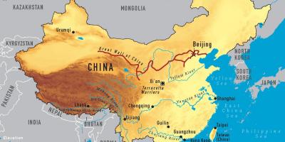 Et kart over Kina