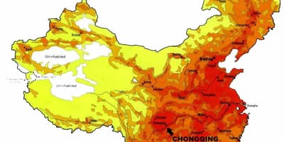 Befolkningen kart over Kina