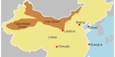 Kina kart gobi-ørkenen