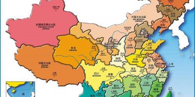 Kart Kina provinser