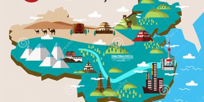 Reise kart over Kina