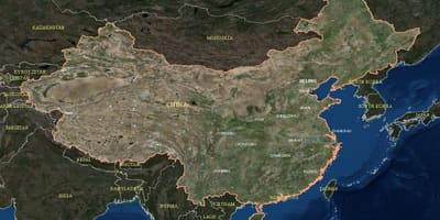 Kina satellitt kart