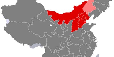 Kart over nord-Kina