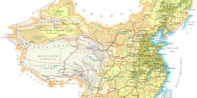 Kina kart topografi